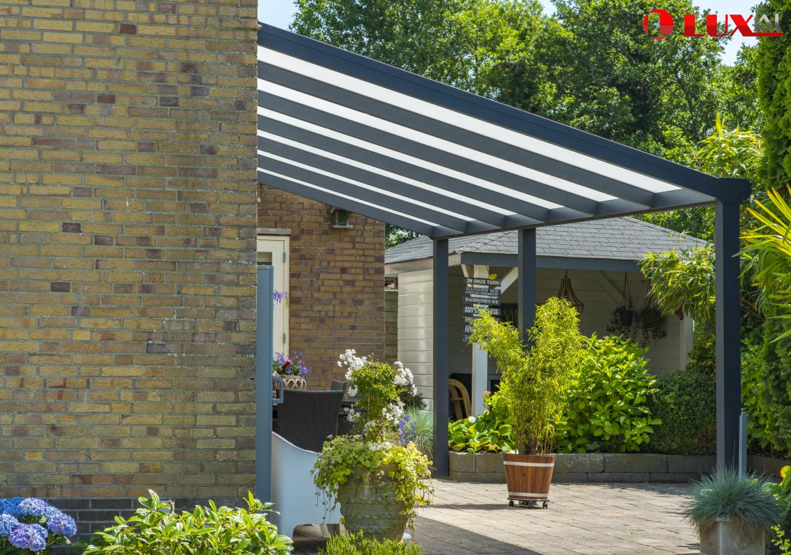 klasyczna, pergola aluminium, luxal, poliwęglan